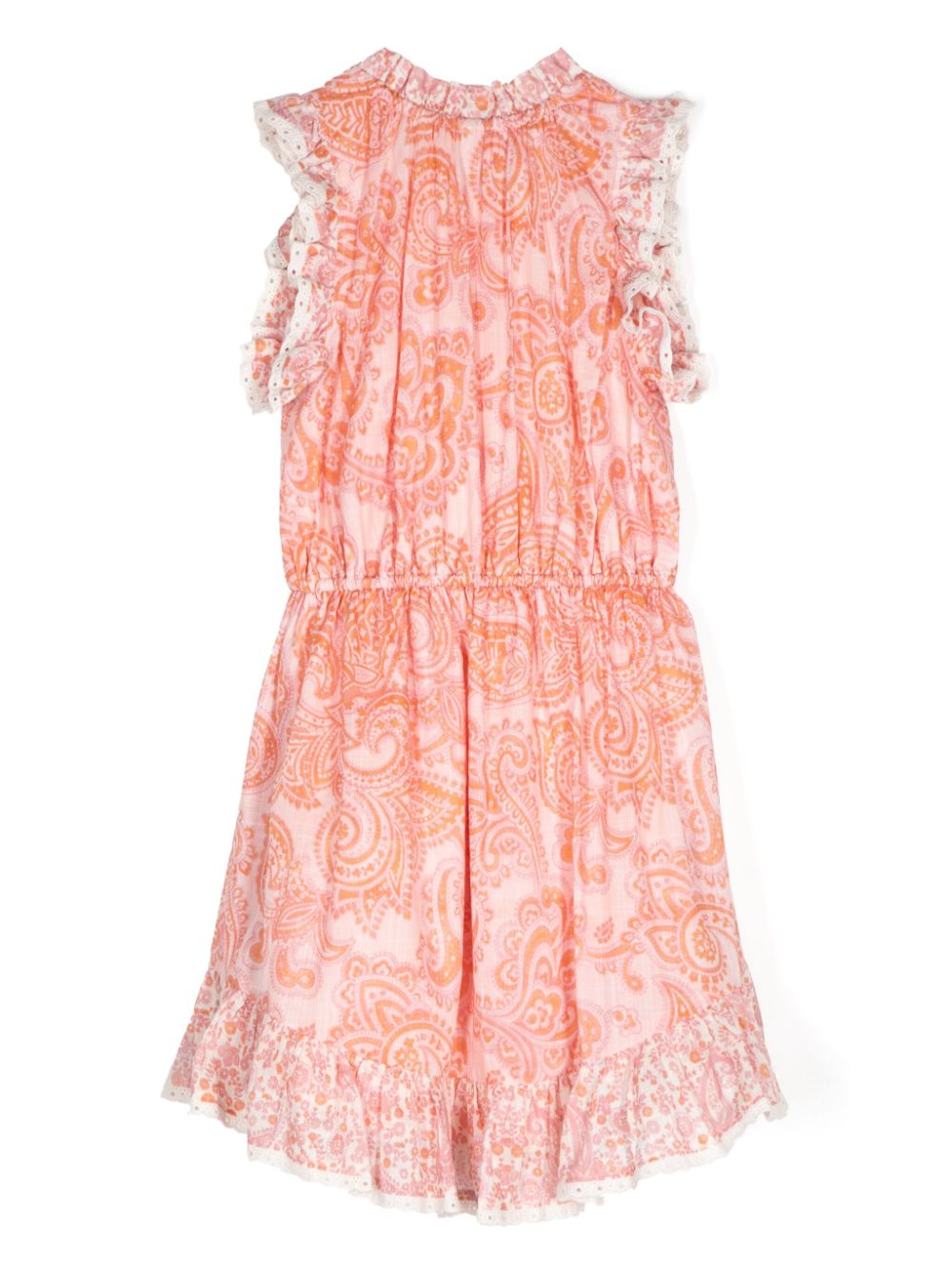 ZIMMERMANN Kids Ottie paisley-print pleated dress - Pink