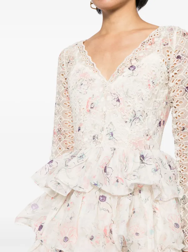 ★ZIMMERMANN★Halliday Tiered Ruffle Gown★Ivory Floral ZIMMERMANN Halliday floral-print Gown | White | FARFETCH