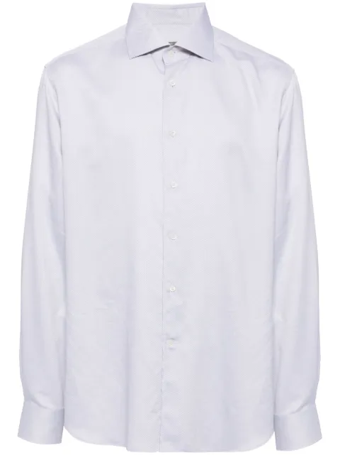 Corneliani cutaway-collar cotton shirt