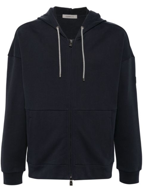 Corneliani zip-up cotton hoodie