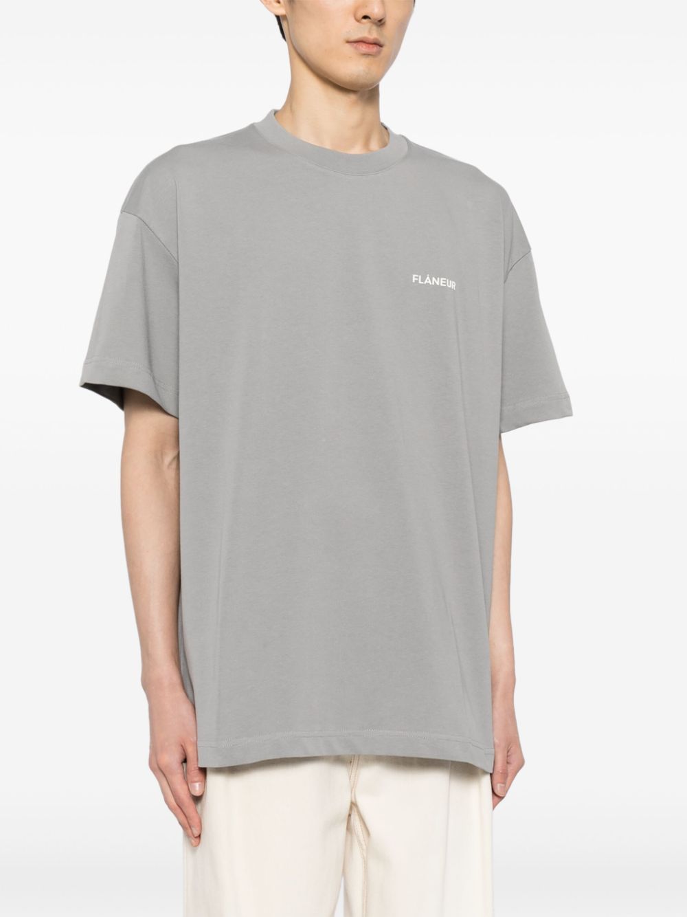 FLÂNEUR LOGO-PRINT COTTON T-SHIRT 