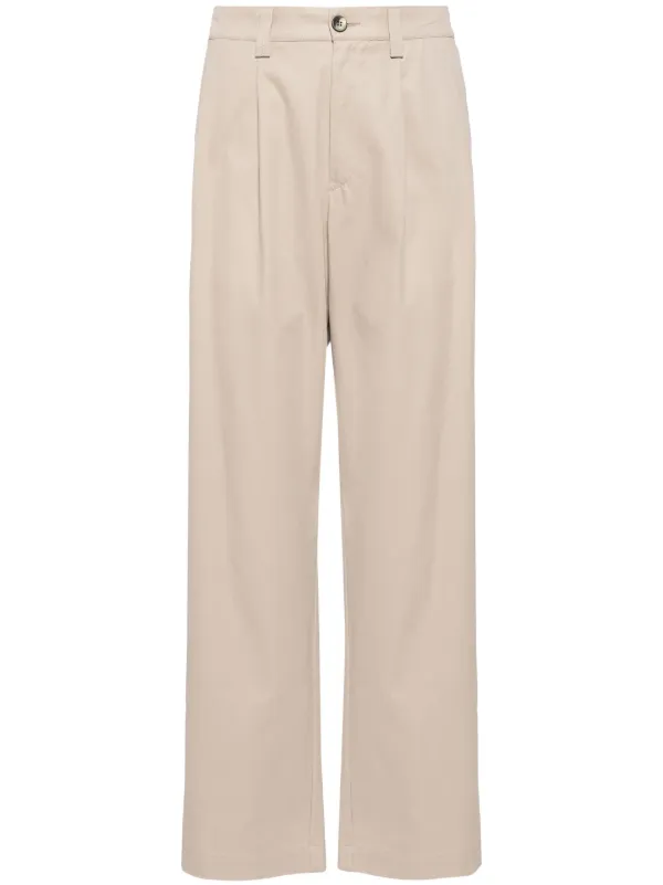 Sease Cotton Wide-leg Trousers in Neutrals