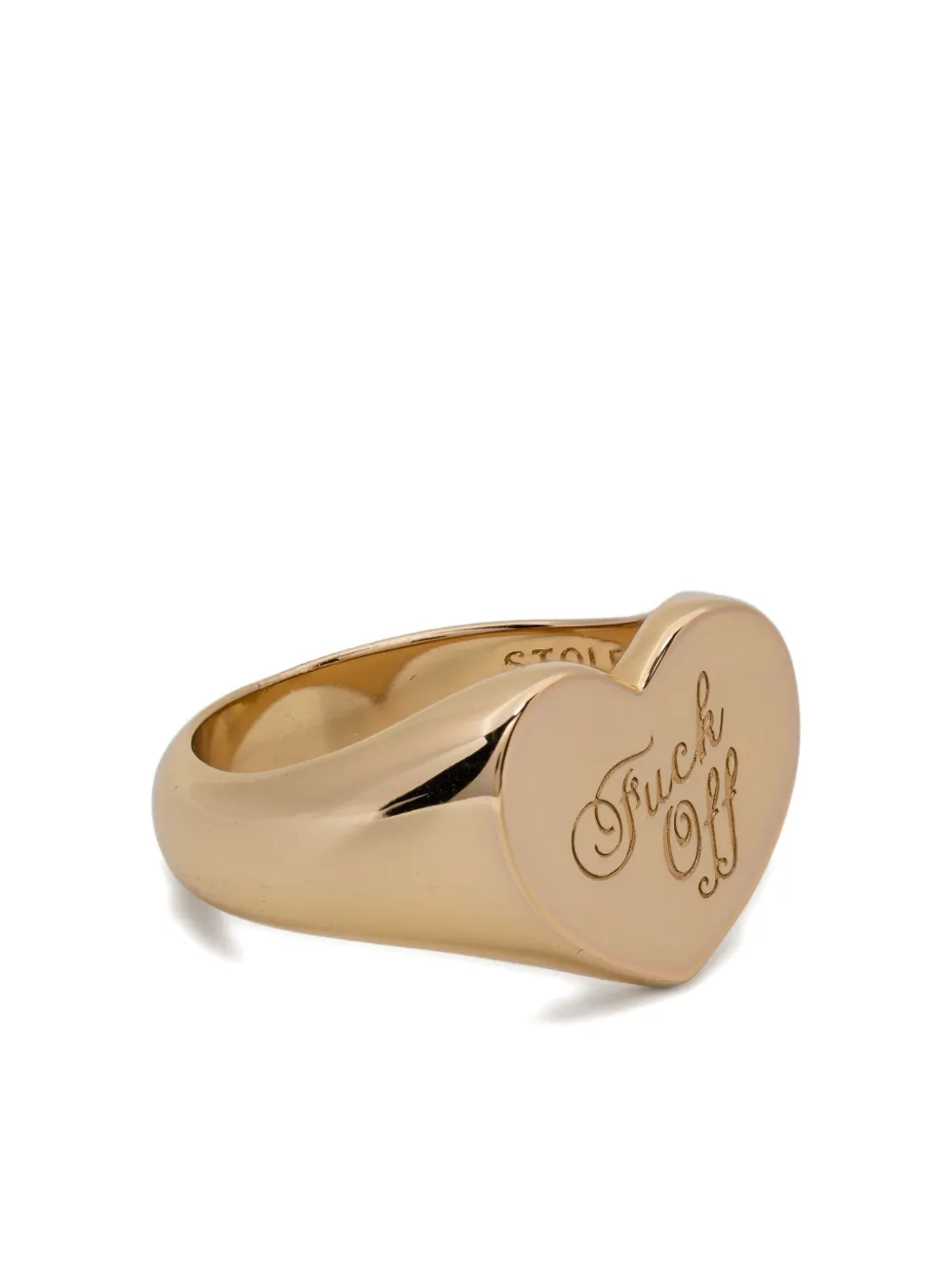 Stolen Girlfriends Club Warm Welcome Heart Ring In Gold