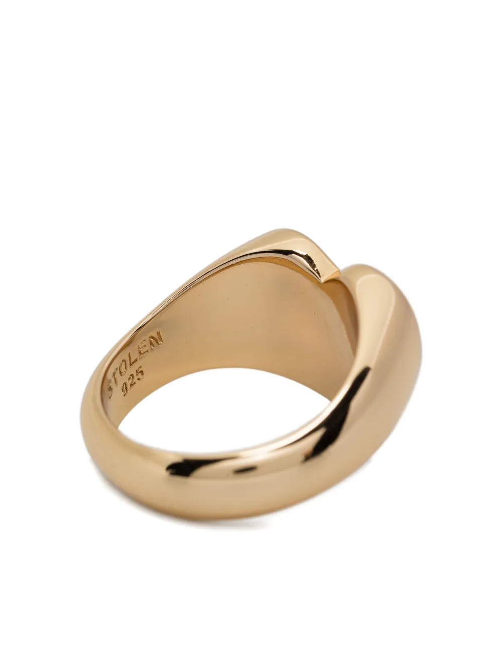 Stolen Girlfriends Club Warm Welcome Heart Ring In Gold