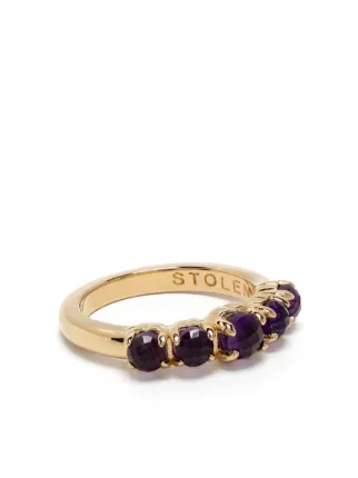Stolen Girlfriends Club | HALO CLUSTER EARRING ONYX & GOLD