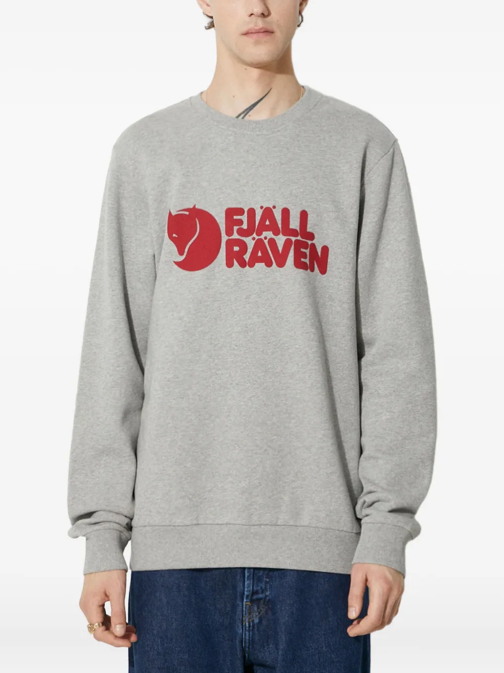 Fjällräven logo crew-neck sweatshirt | Grey | Image 1