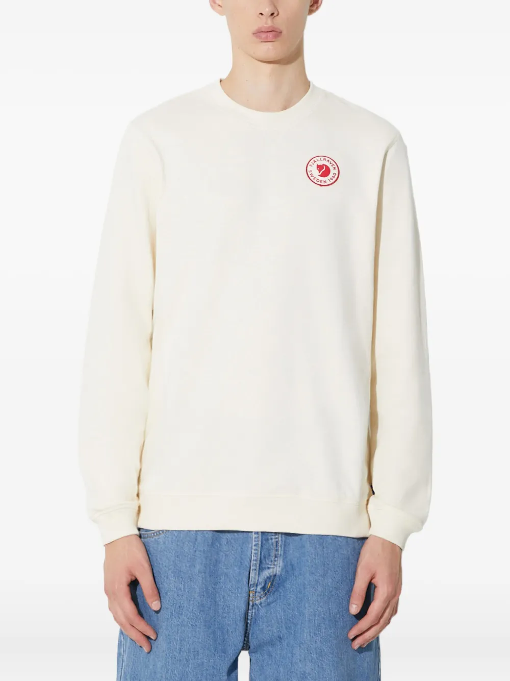 Fjällräven logo crew-neck sweatshirt | White | Image 1