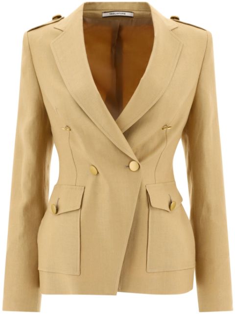 Tagliatore Darlene double-breasted linen blazer Women