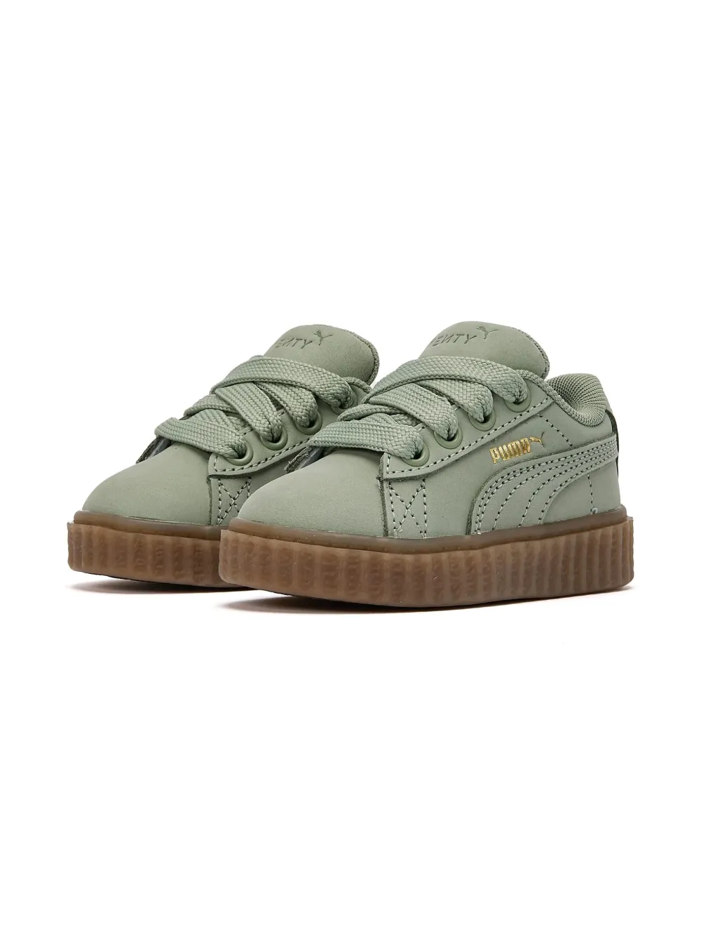 Puma Kids x Fenty Phatty Creeper sneakers met plateauzool Groen