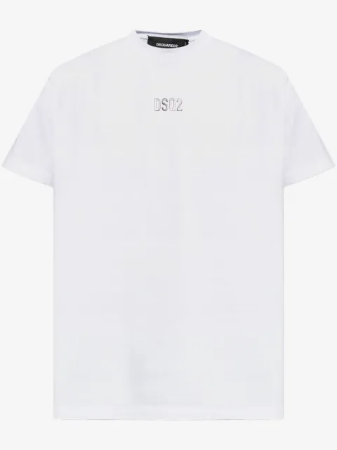 DSQUARED2 logo-stamp cotton-blend T-shirt