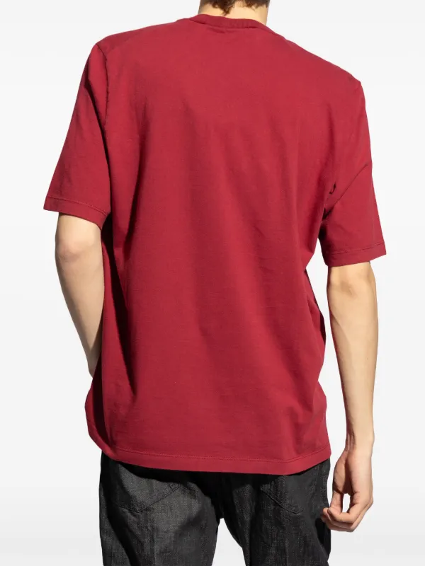 DSQUARED2 logo-print Cotton T-shirt | Red | FARFETCH