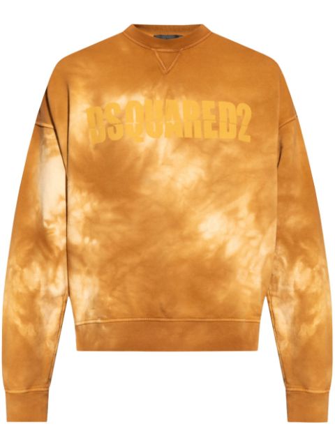 DSQUARED2 tie-dye logo-print cotton sweatshirt Men