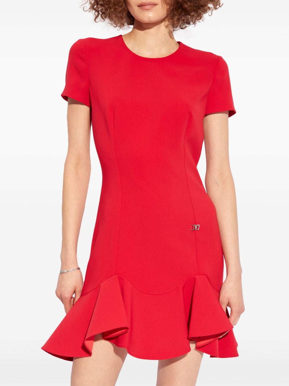 Shop Dsquared2 Logo-plaque A-line Minidress In Red