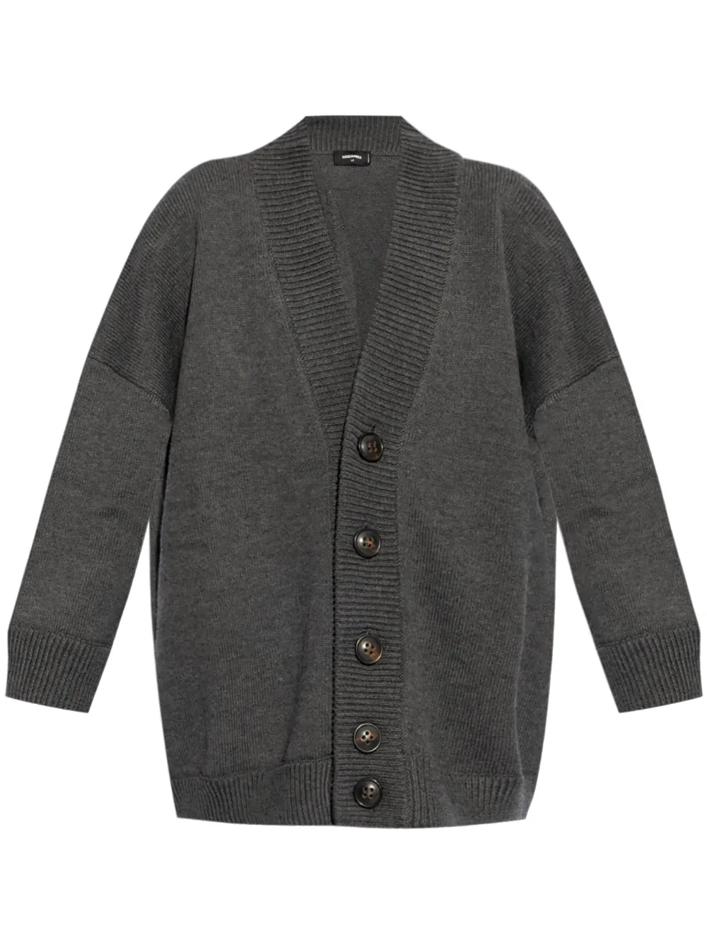 Dsquared2 distressed wool cardigan Grijs