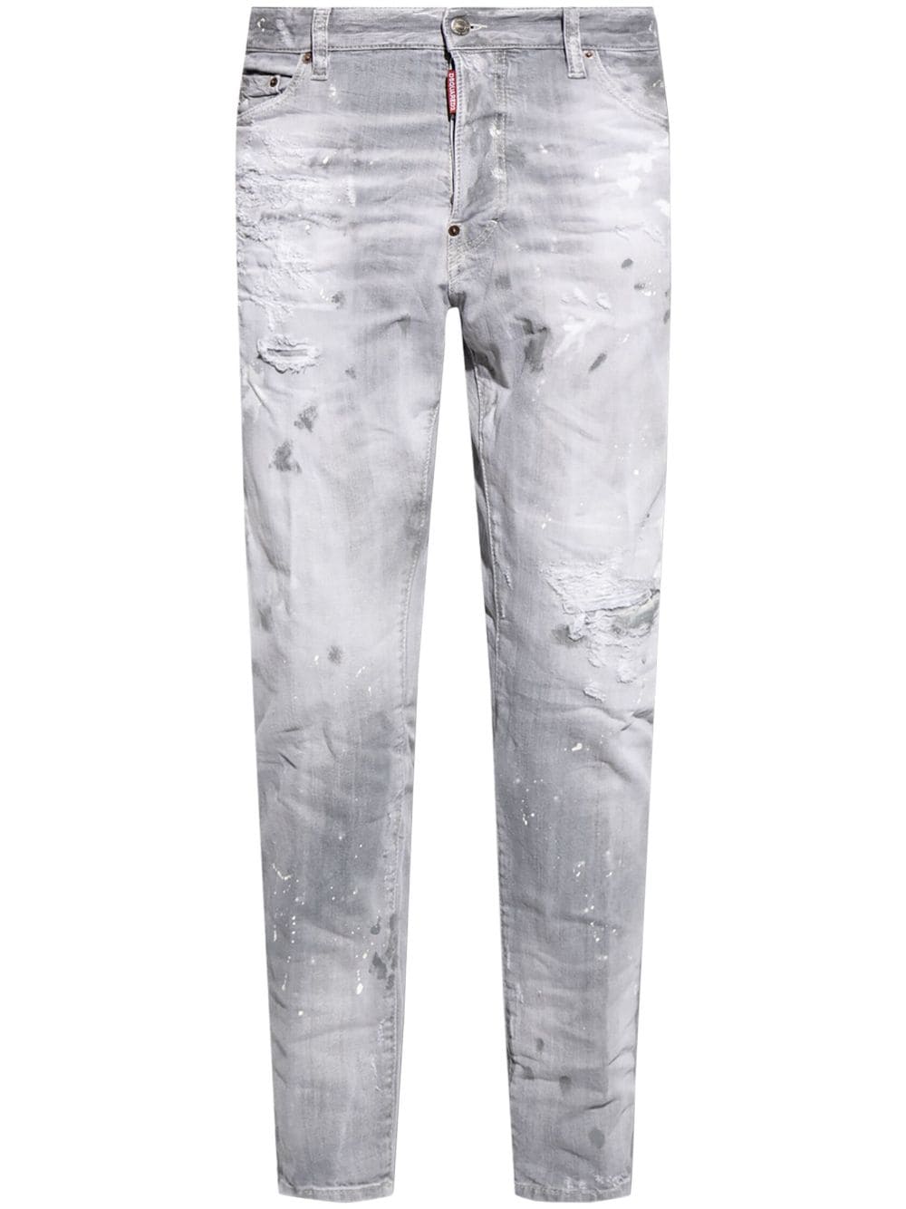 Shop Dsquared2 Distressed-finish Cotton Jeans In Grey