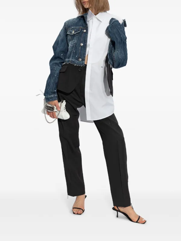 DSQUARED2 ロゴパッチ ジャケット | ブルー | FARFETCH JP