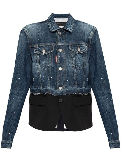 DSQUARED2 logo-patch cotton jacket 