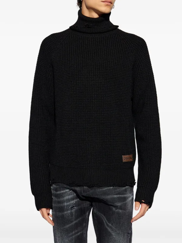 DSQUARED2 Maglione a Collo Alto Nero FARFETCH IT