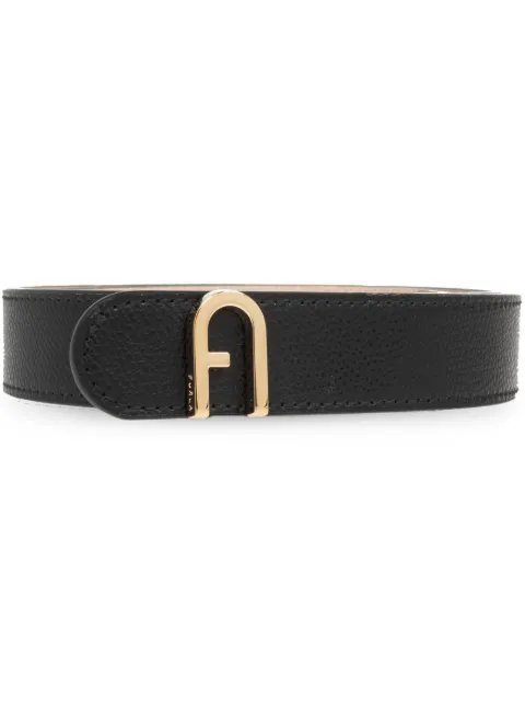 Furla Flow logo-buckle leather belt