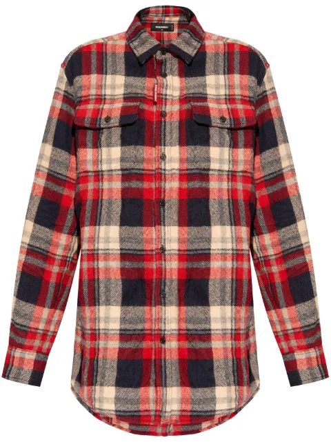 Disqued DSQUARED2 check virgin wool shirt Women
