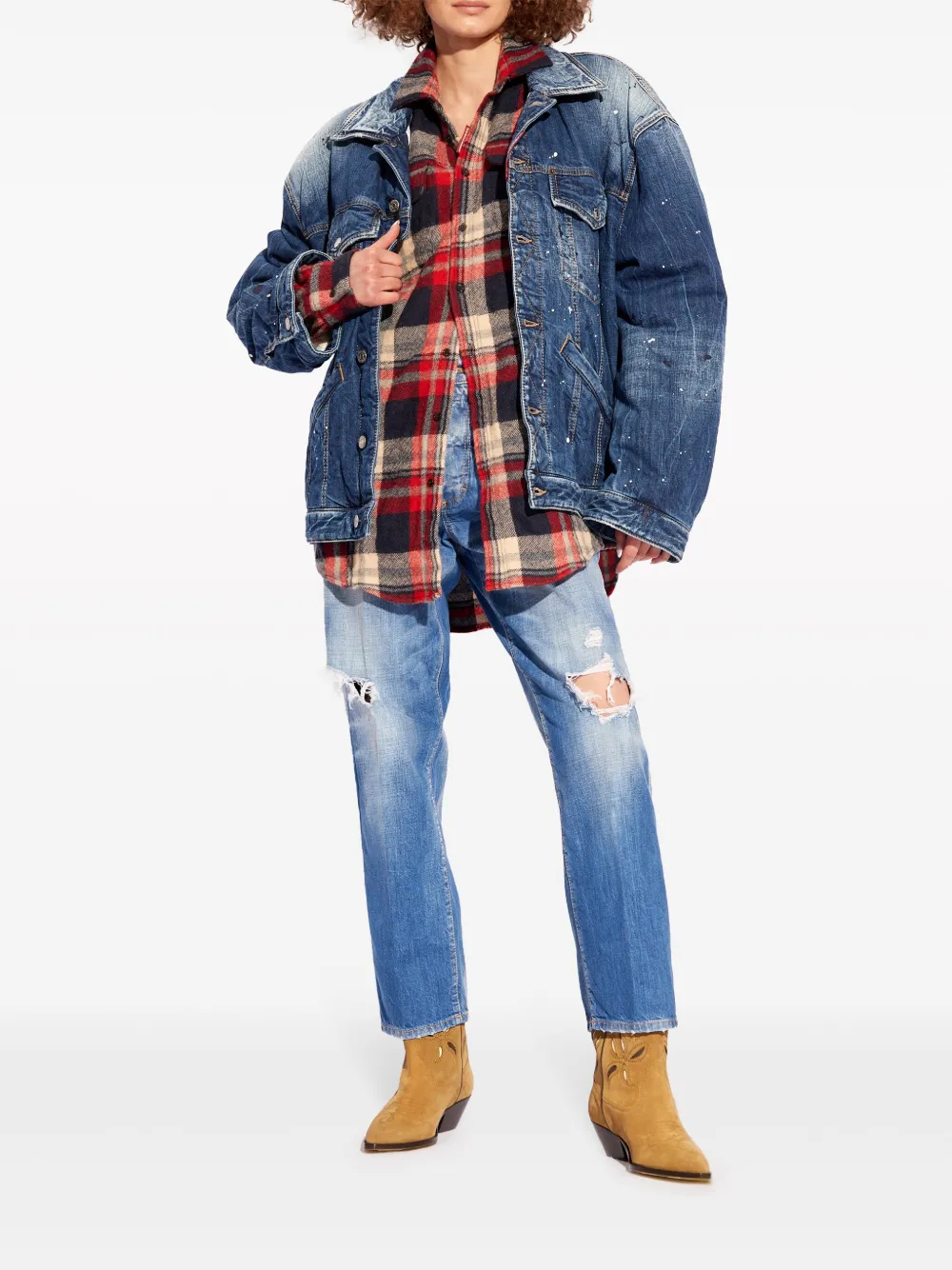 Disqued DSQUARED2 check virgin wool shirt Women