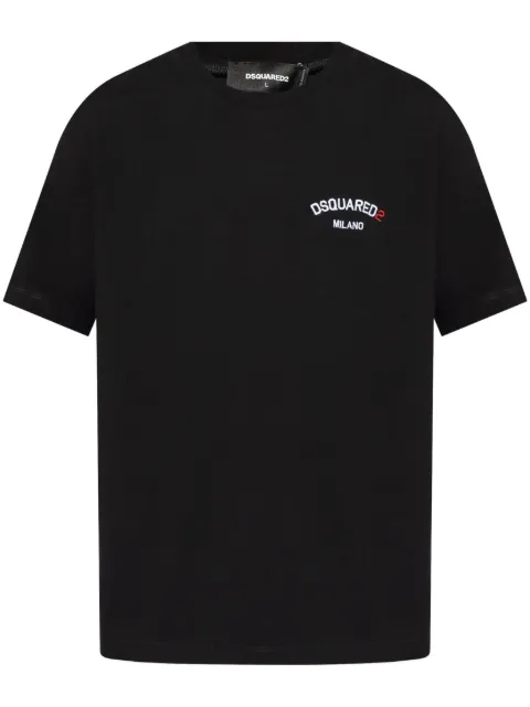 DSQUARED2 logo-embroidered cotton T-shirt