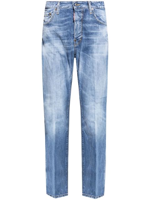 DSQUARED2 logo-patch cotton jeans Men