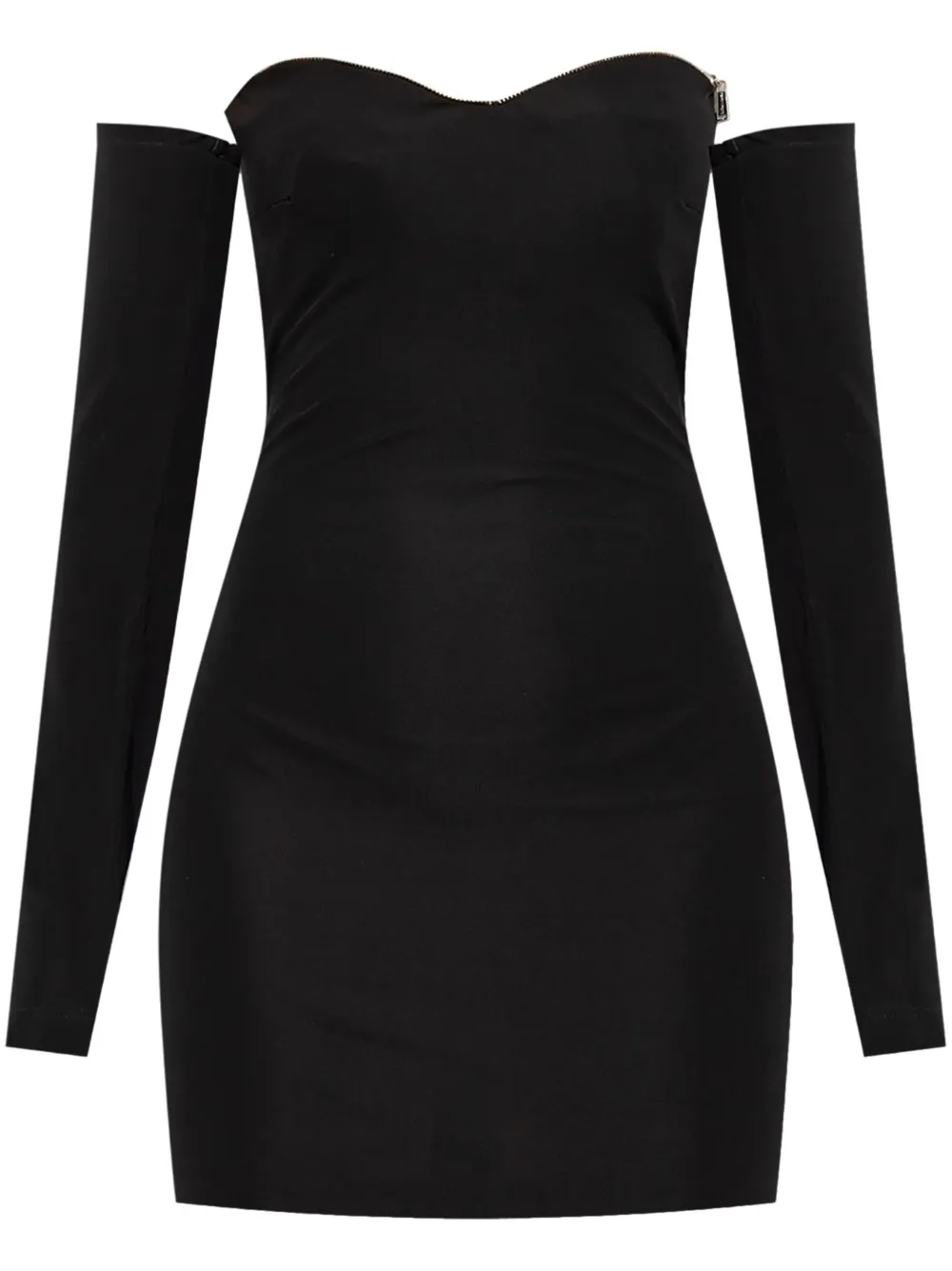 Dsquared2 Off-shoulder Mini Dress In Black