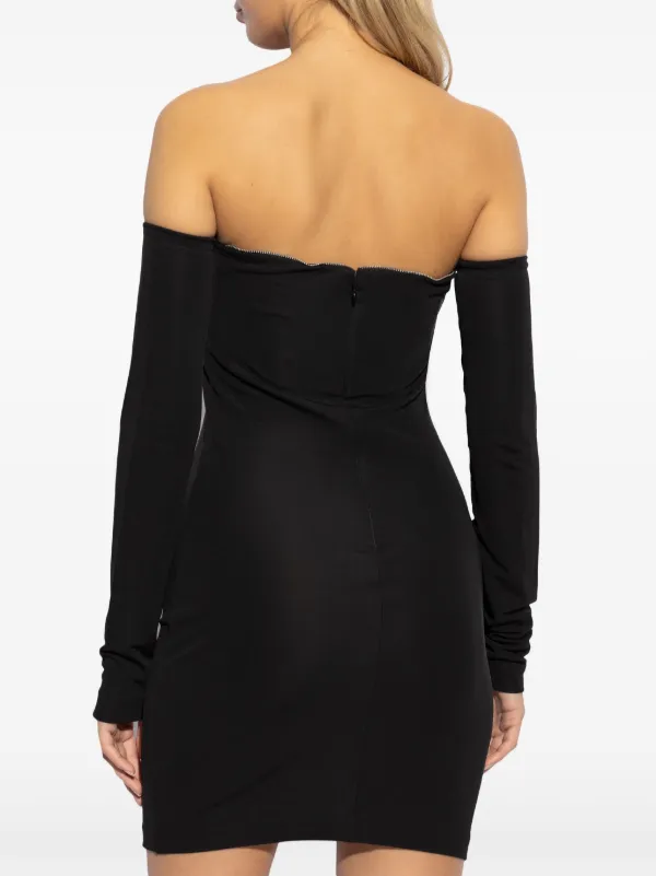 DSQUARED2 off-shoulder Mini Dress Black FARFETCH NO