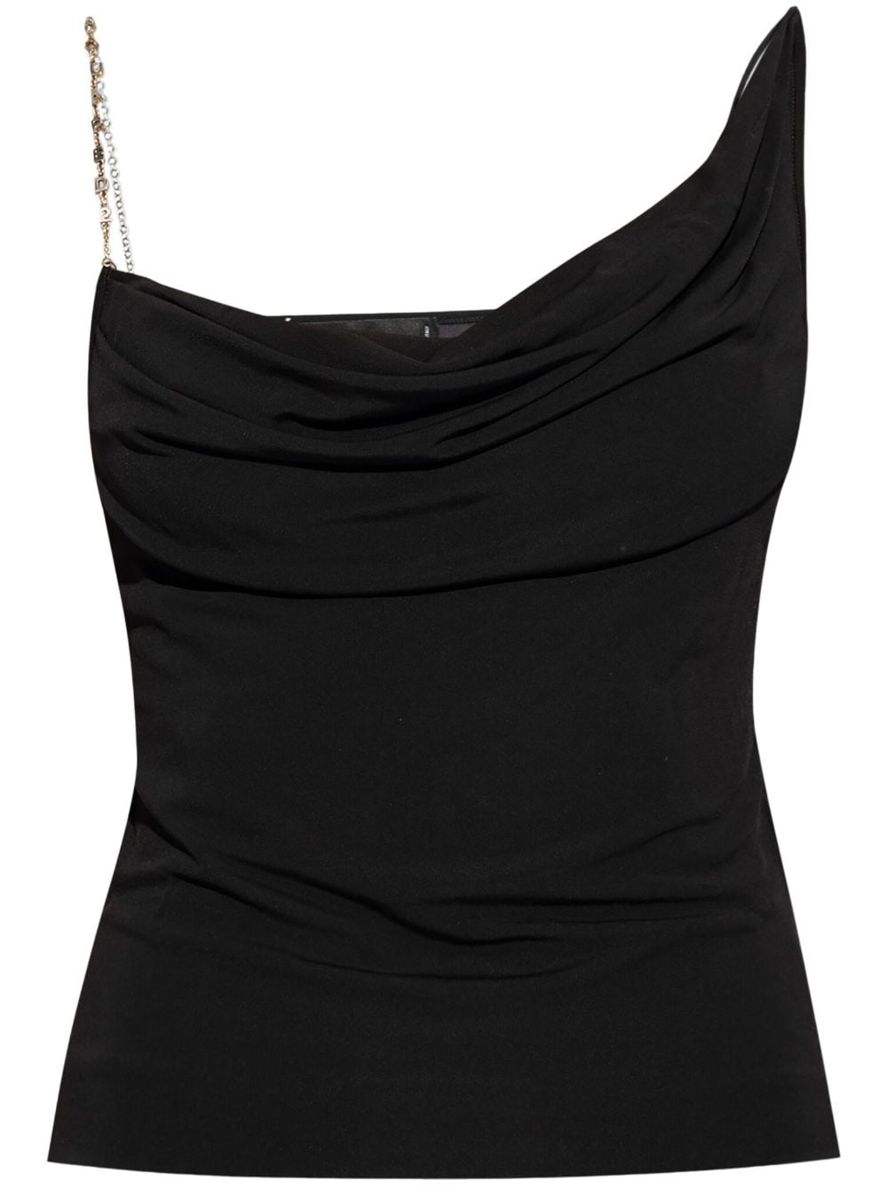 Dsquared2 Cowl-neck Sleeveless Top In Black