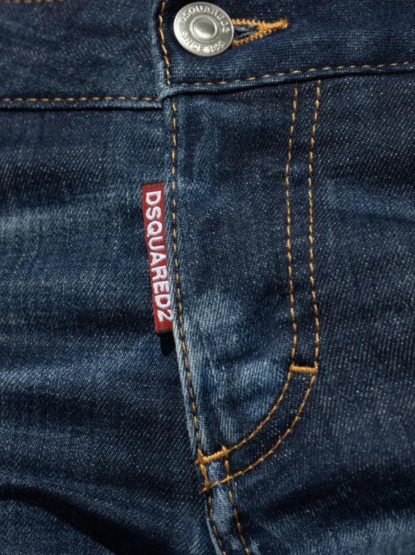 DSQUARED2 ロゴパッチ ジーンズ | ブルー | FARFETCH JP