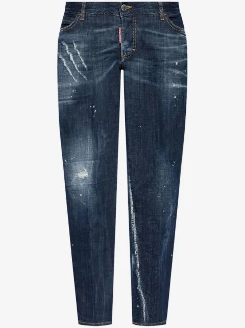DSQUARED2 logo-patch cotton jeans 