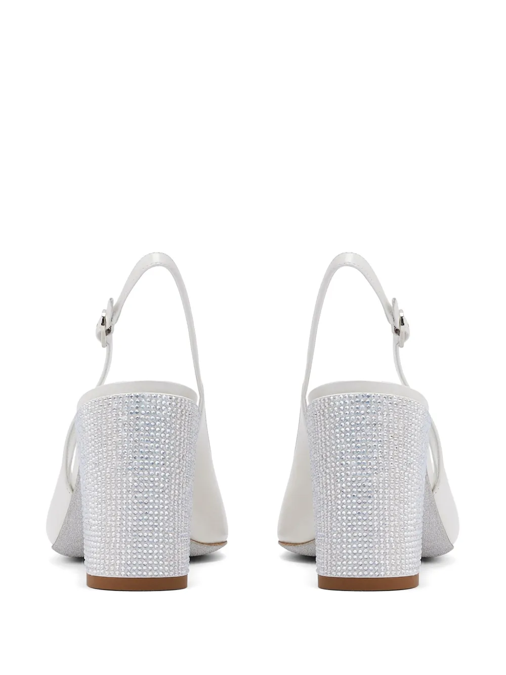 René Caovilla Kristen slingback pumps White