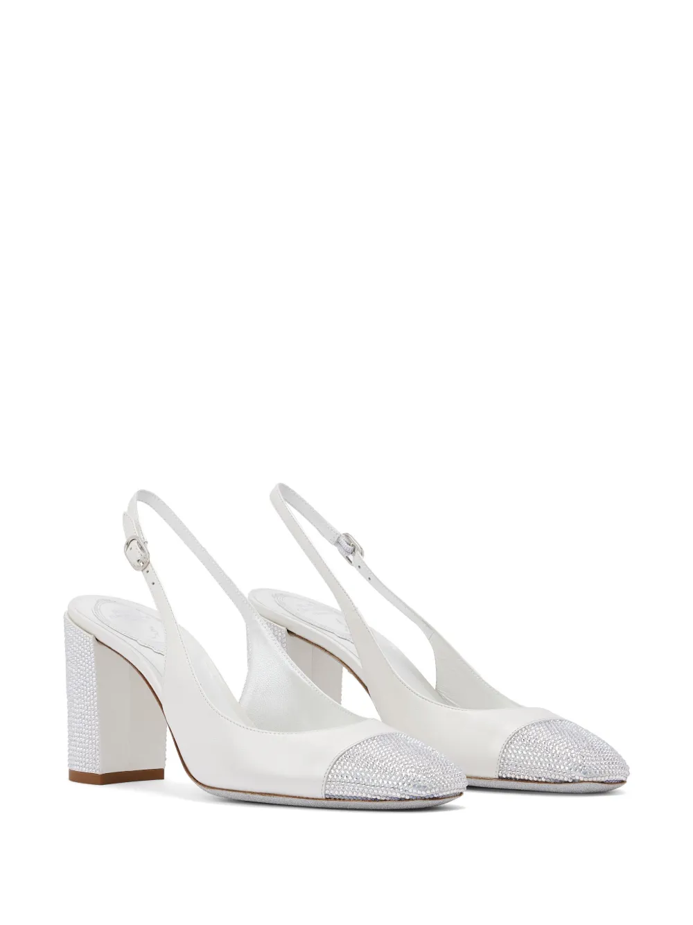 René Caovilla Kristen slingback pumps - Wit