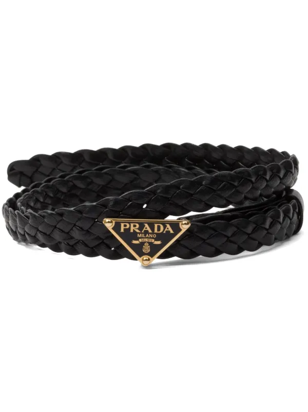 Prada メッシュレザーベルト | ブラック | FARFETCH JP