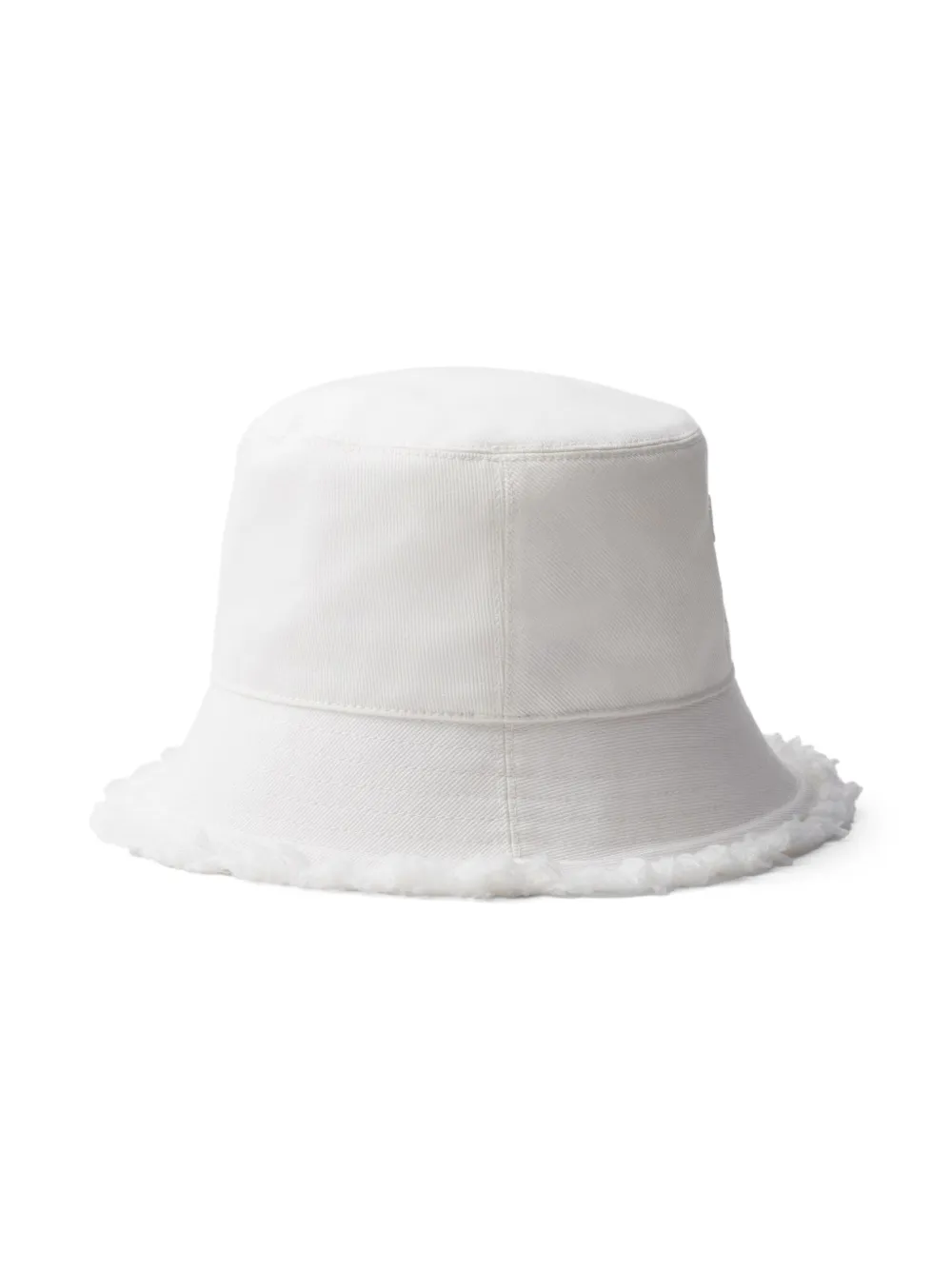 Shop Prada Logo-embroidered Bucket Hat In White