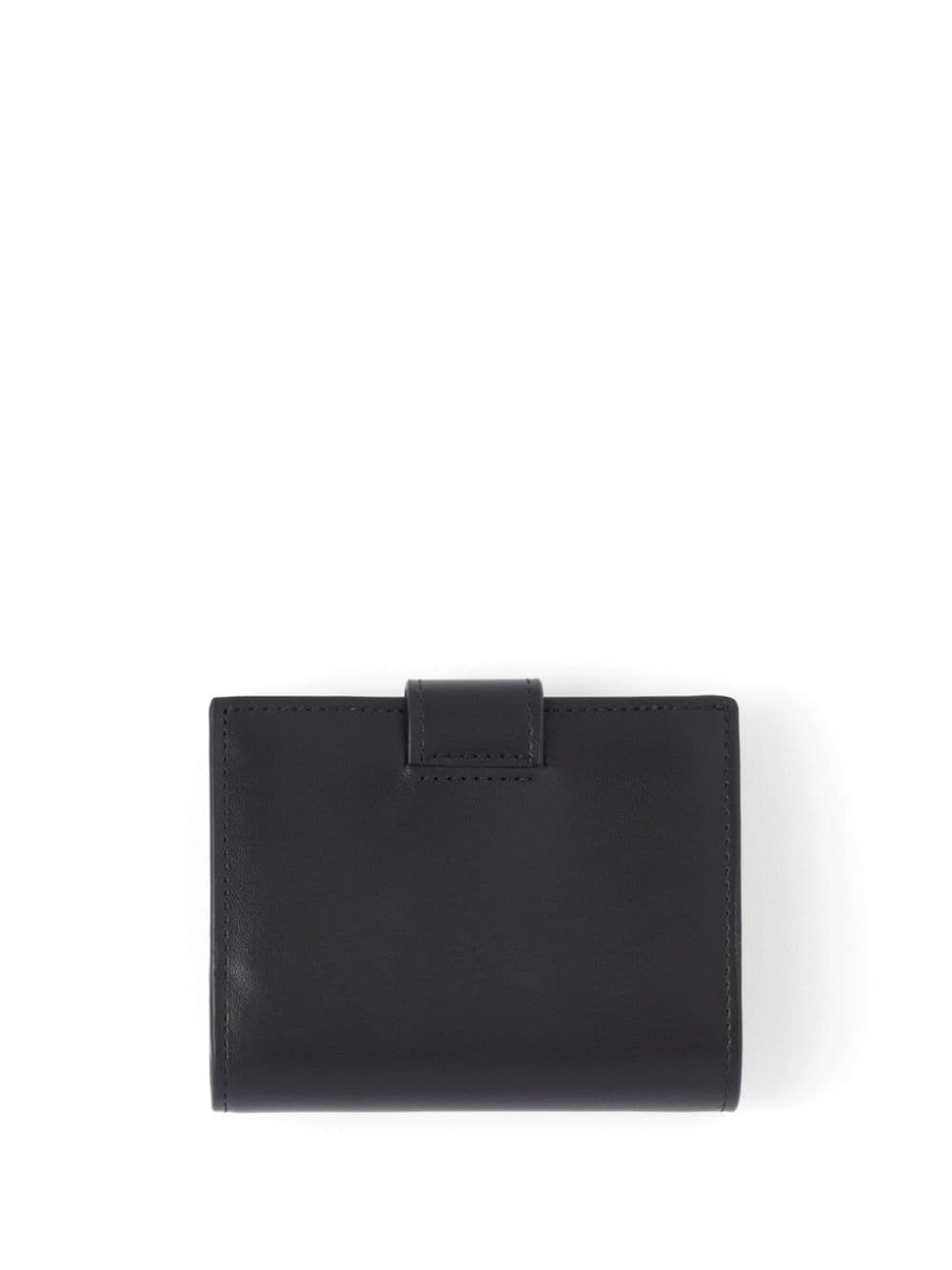 Prada triangle-logo leather wallet - Zwart