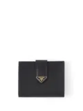 Prada triangle-logo leather wallet - Black