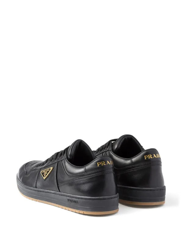 Prada Downtown Nappa Leather Sneakers | Black | FARFETCH