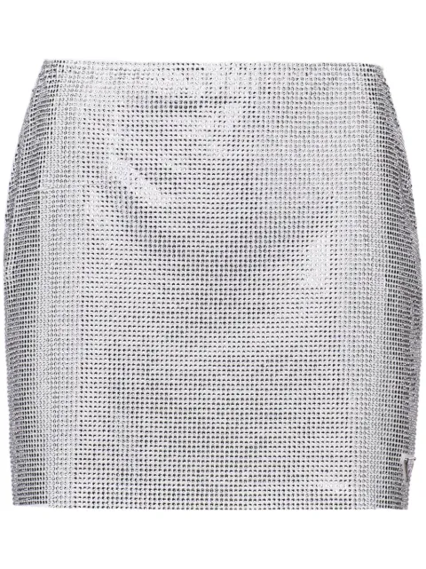 Prada falda corta con detalles de cristal