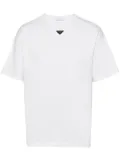 Prada triangle-logo cotton T-shirt - White