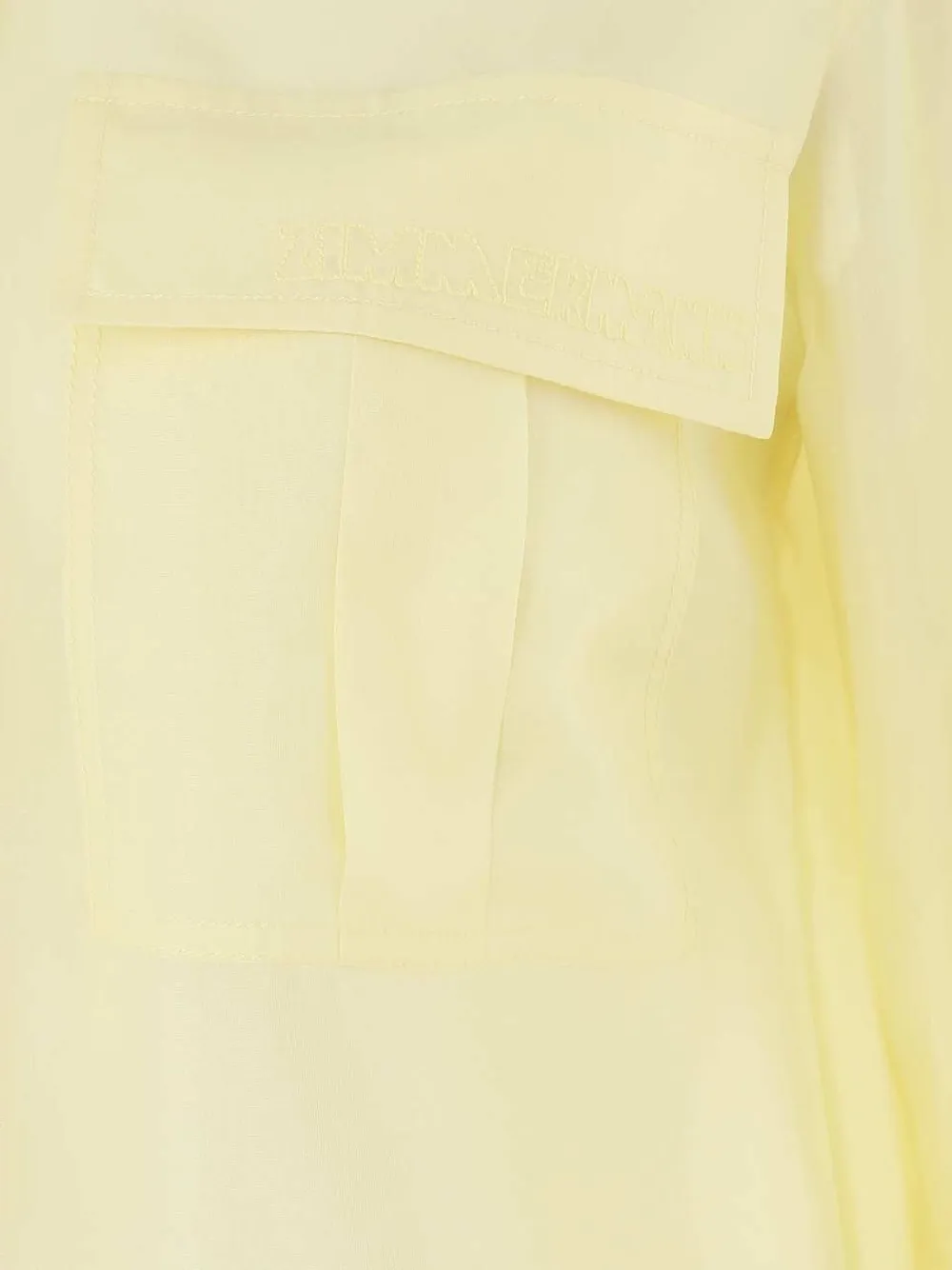 Zimmermann Patch-pocket Silk Shirt In Yellow