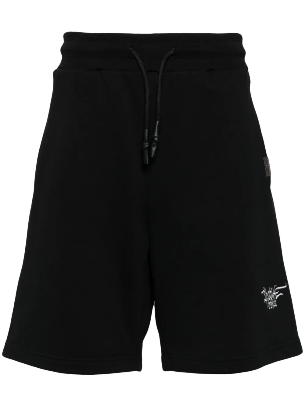 PHOBIA embroidered gothic logo cotton shorts | Black | Image 1