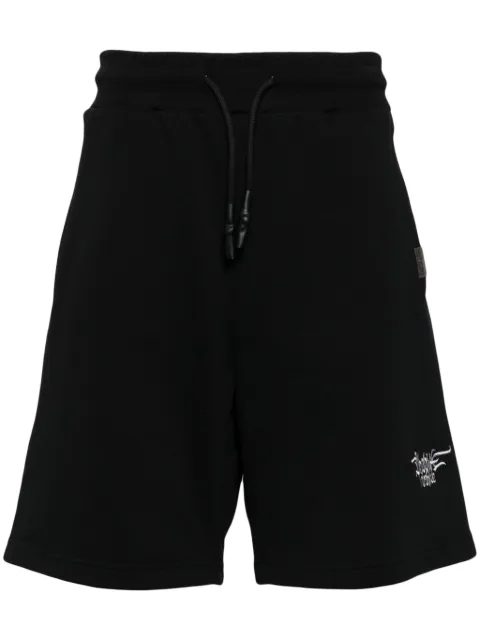PHOBIA embroidered gothic logo cotton shorts