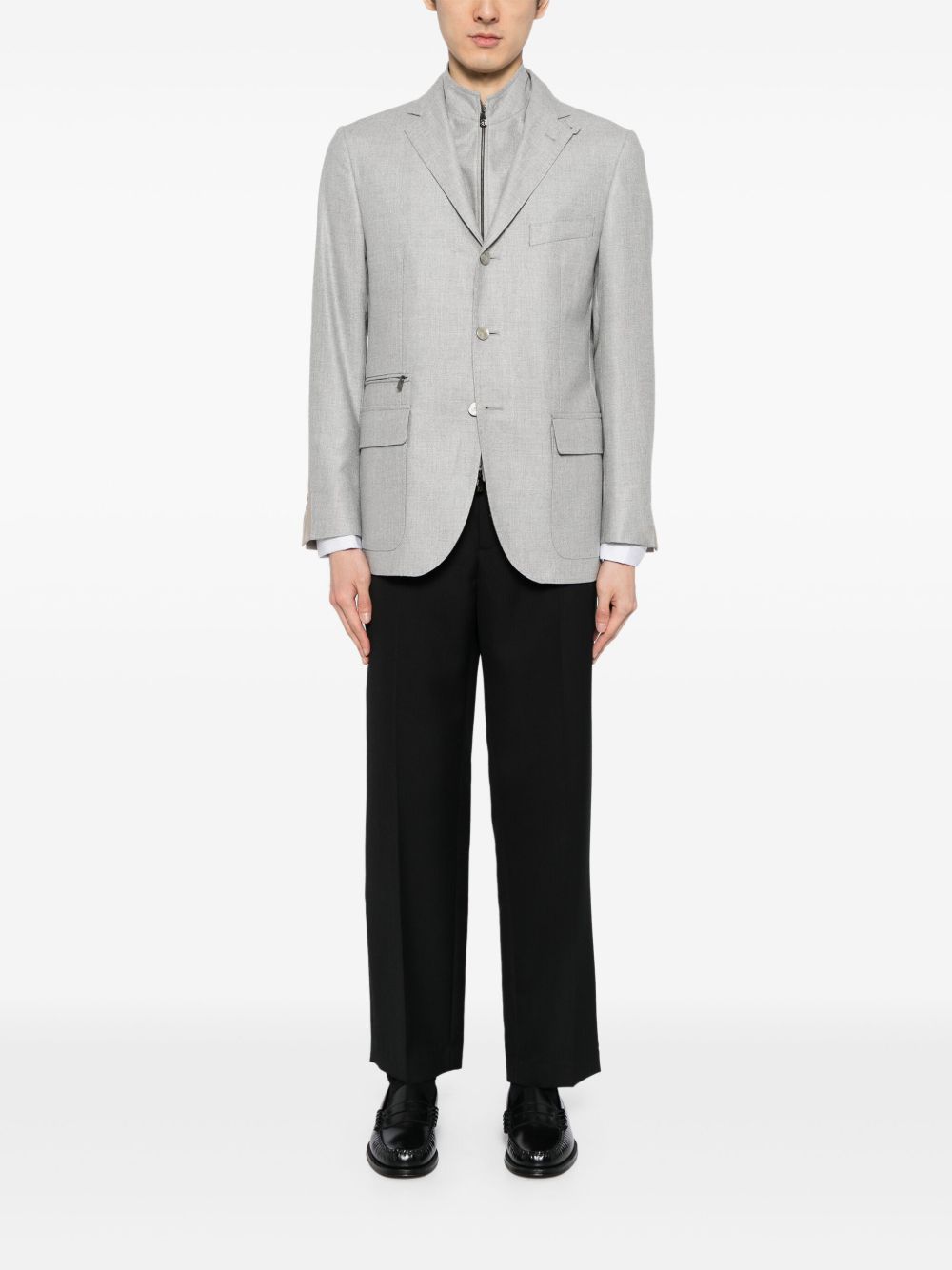 Image 2 of Corneliani layered mélange-effect blazer