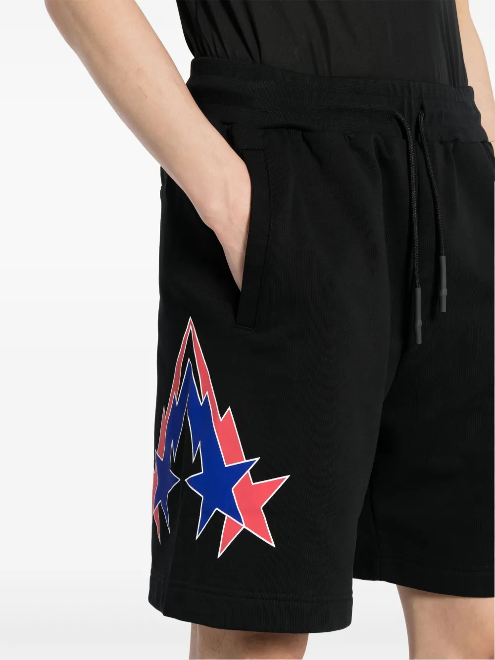 PHOBIA Shorts met bliksemflits Zwart