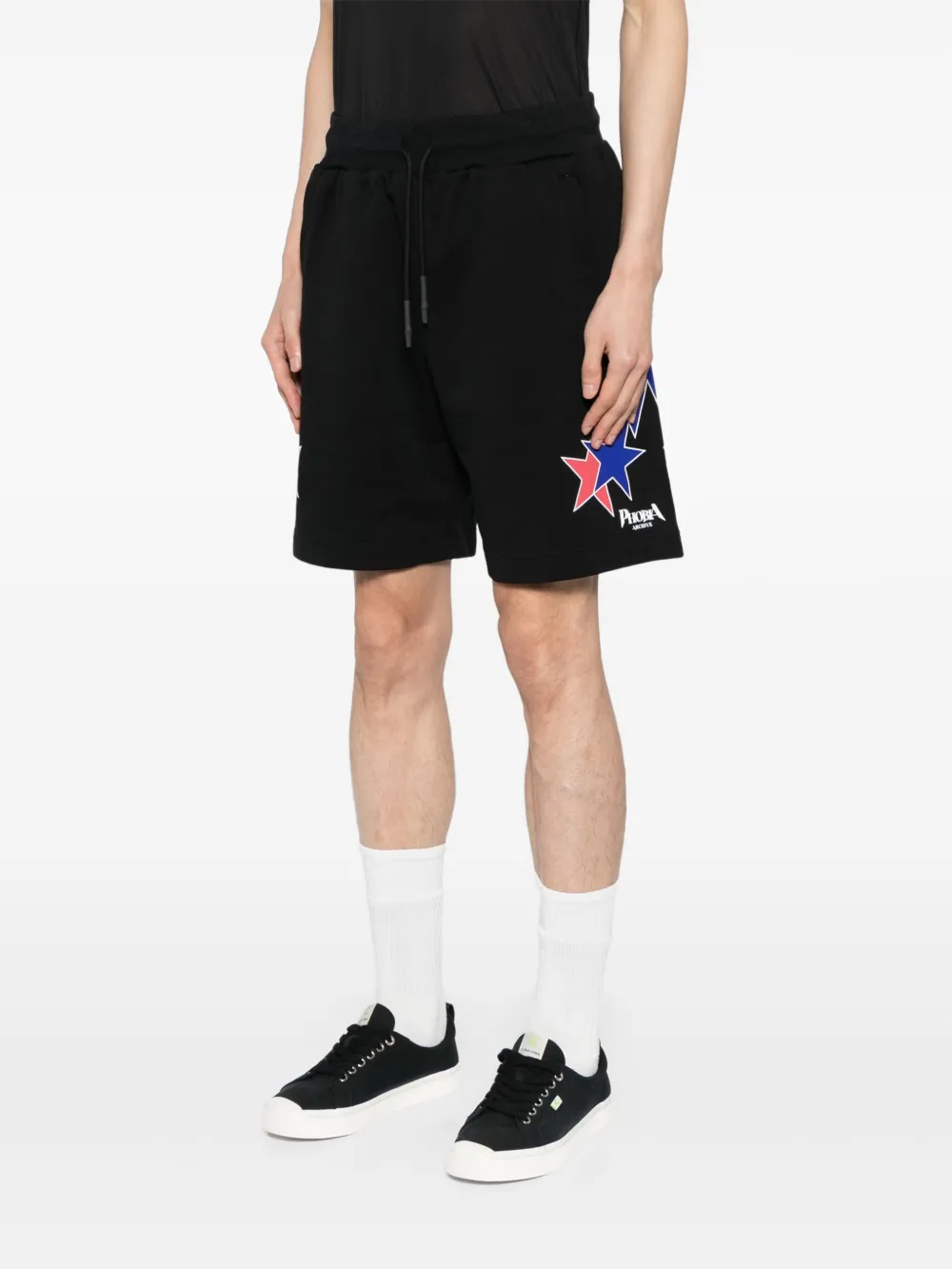PHOBIA Shorts met bliksemflits Zwart