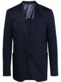 Corneliani mélange-effect single-breasted blazer - Blue