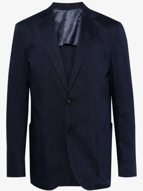 Corneliani blazer con efecto melange y botones