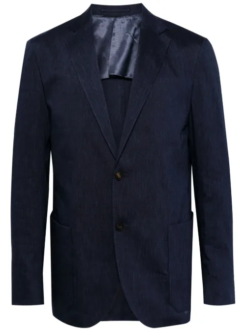 Blazer chiné à simple boutonnage - Corneliani - Modalova